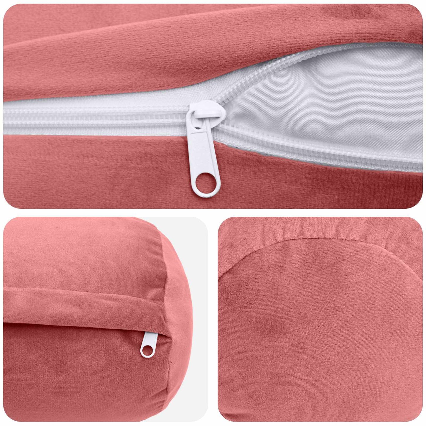 Cuscino con cuscino HEERLEN 6 pz Rosa Velluto