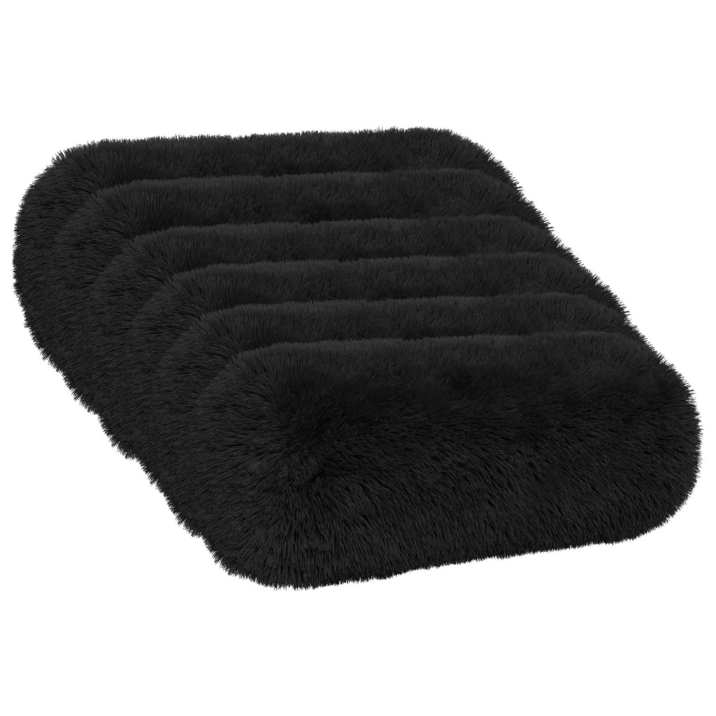 Cuscino con cuscino HEERLEN 6 pz Nero Fleece PV