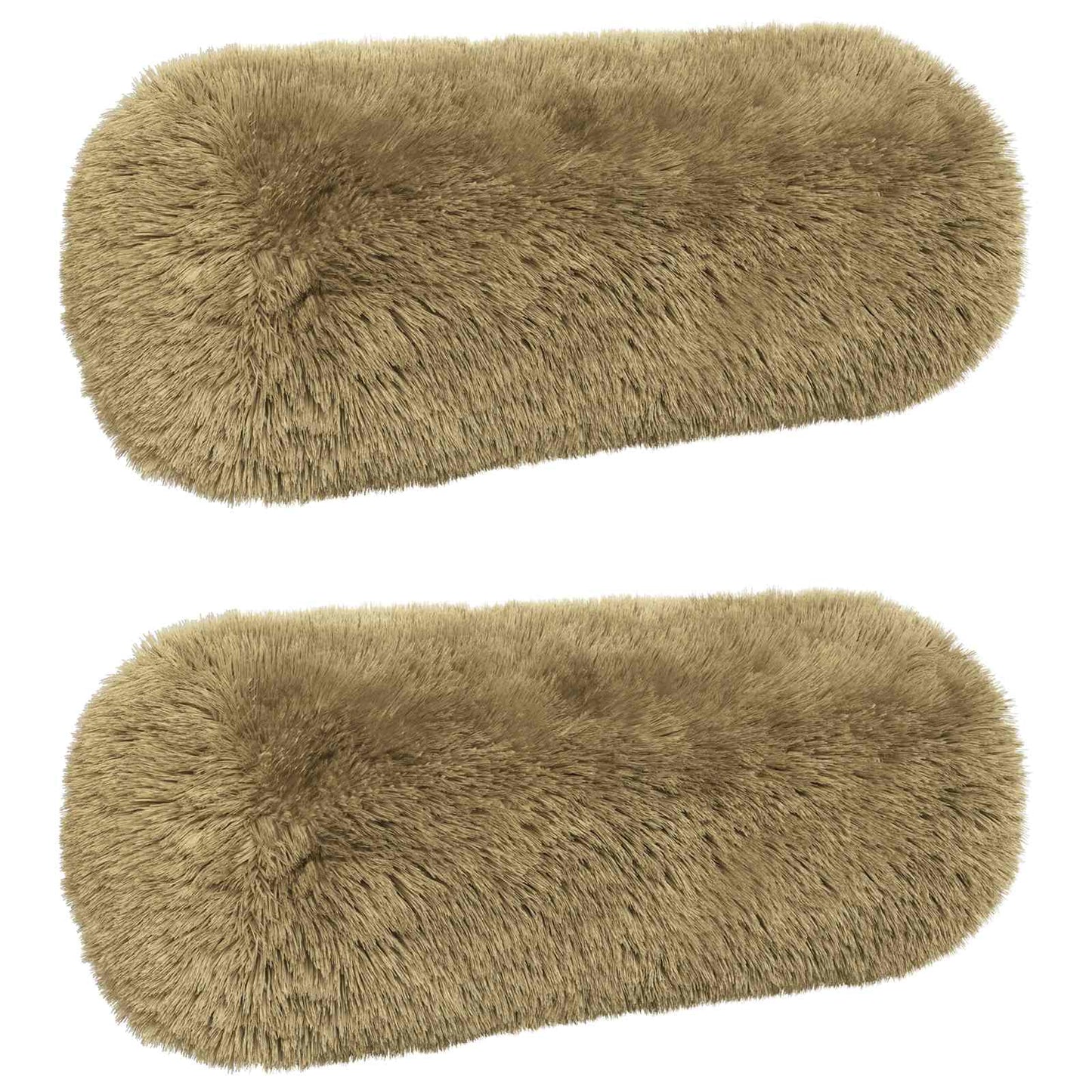 Cuscino con cuscino HEERLEN 2 pz Grigio Chiaro Fleece PV