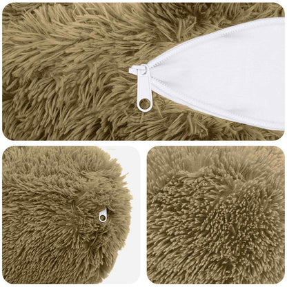 Cuscino con cuscino HEERLEN 6 pz Grigio Chiaro Fleece PV