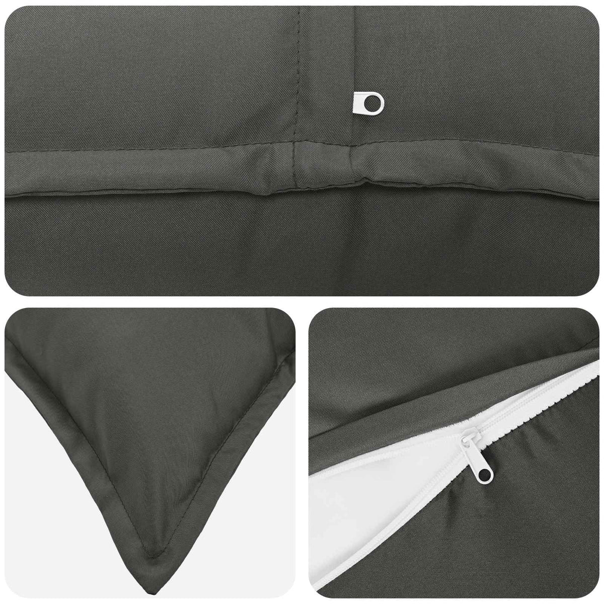 Cuscino con cuscino HOUTEN 6 pz Antracite Poliestere