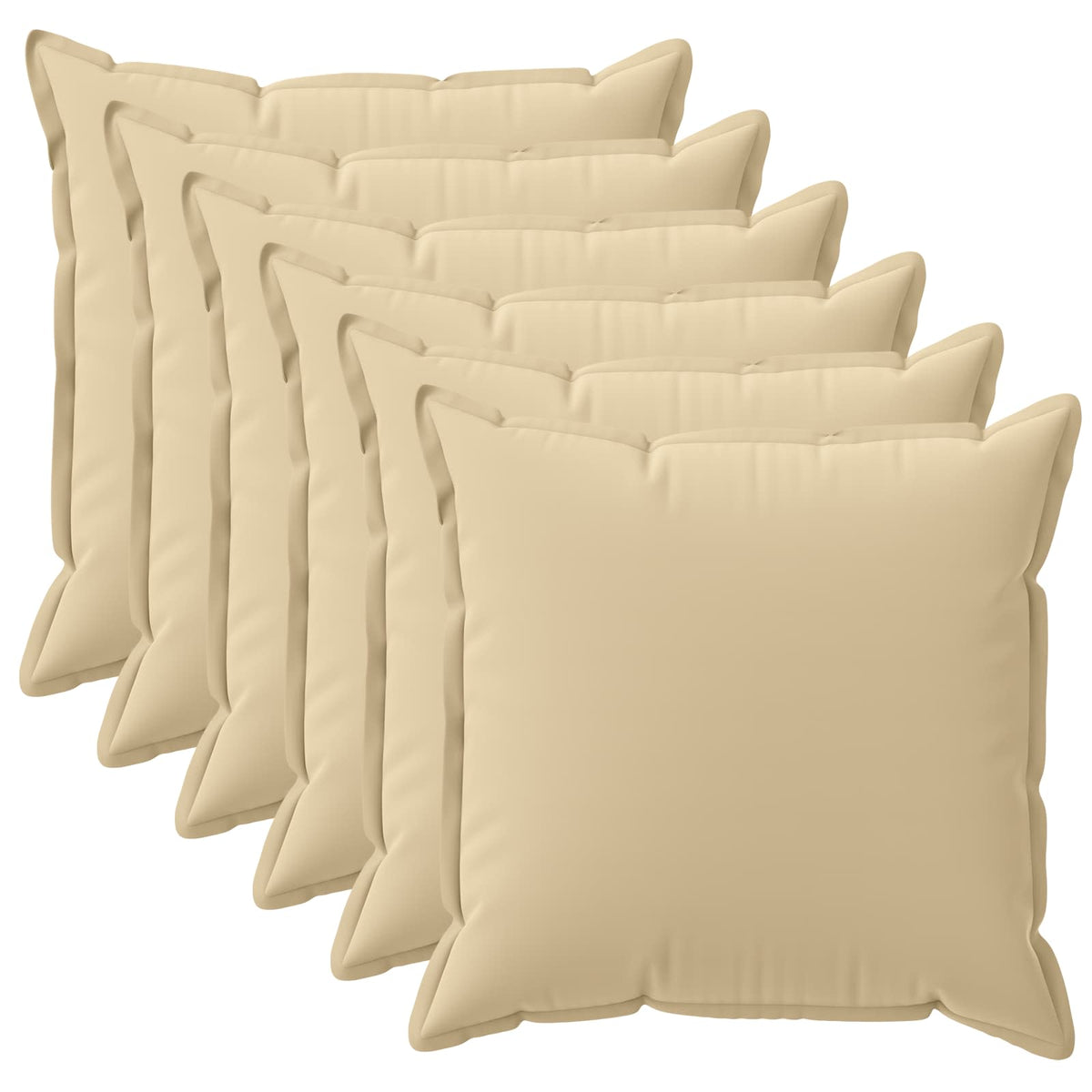 Cuscino 6 pz HOUTEN Beige 30 x 30 cm Poliestere