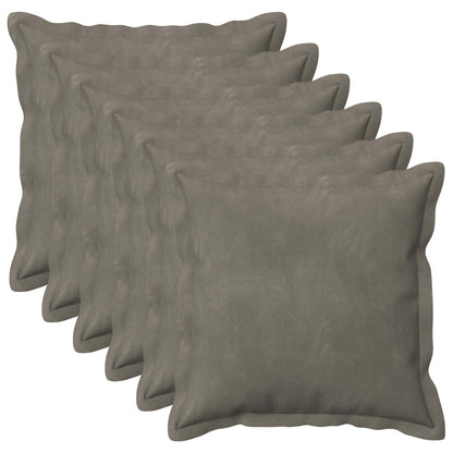 Cuscino con cuscino HOUTEN 6 pz Grigio Chiaro Velluto | homemem39