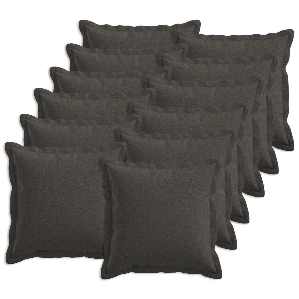 Cuscino 12 pz HOUTEN Grigio Scuro 40 x 40 cm Lino