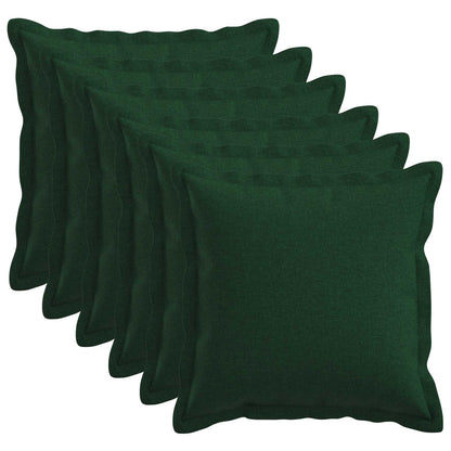 Cuscino 6 pz HOUTEN Verde Scuro 40 x 40 cm Lino