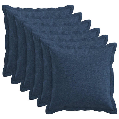 Cuscino 6 pz HOUTEN Blu 40 x 40 cm Lino