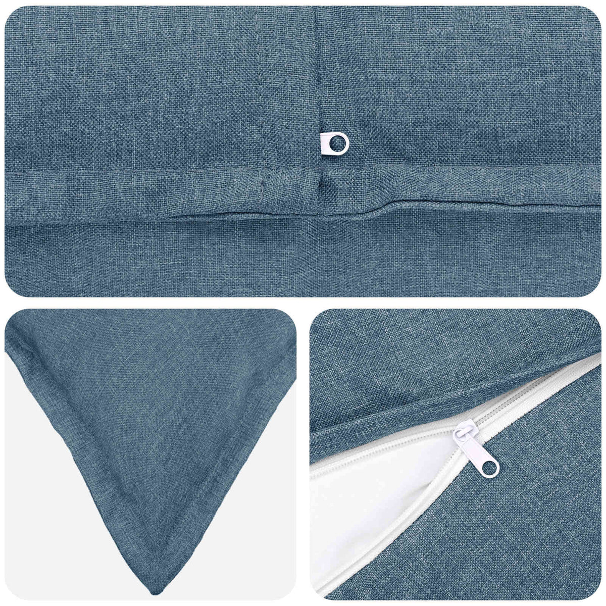 Cuscino con cuscino HOUTEN 12 pz Blu jeans Lino | homemem39