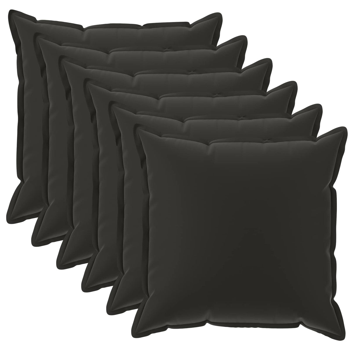 Cuscino 6 pz HOUTEN Nero 40 x 40 cm Poliestere