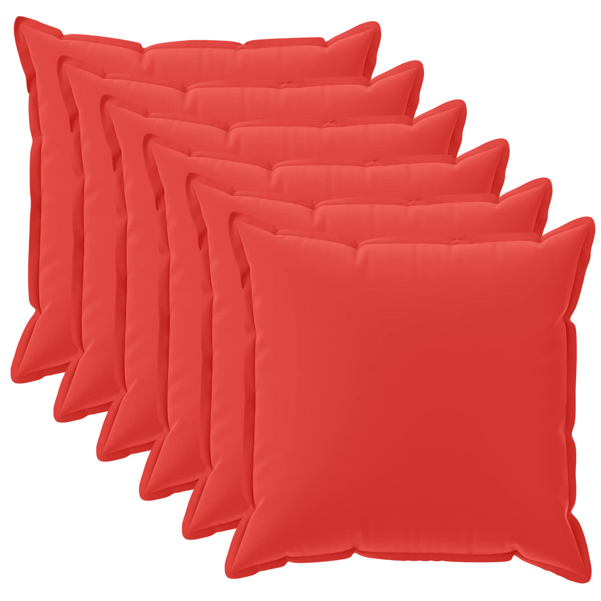 Cuscino con cuscino HOUTEN 6 pz Rosso Poliestere | homemem39