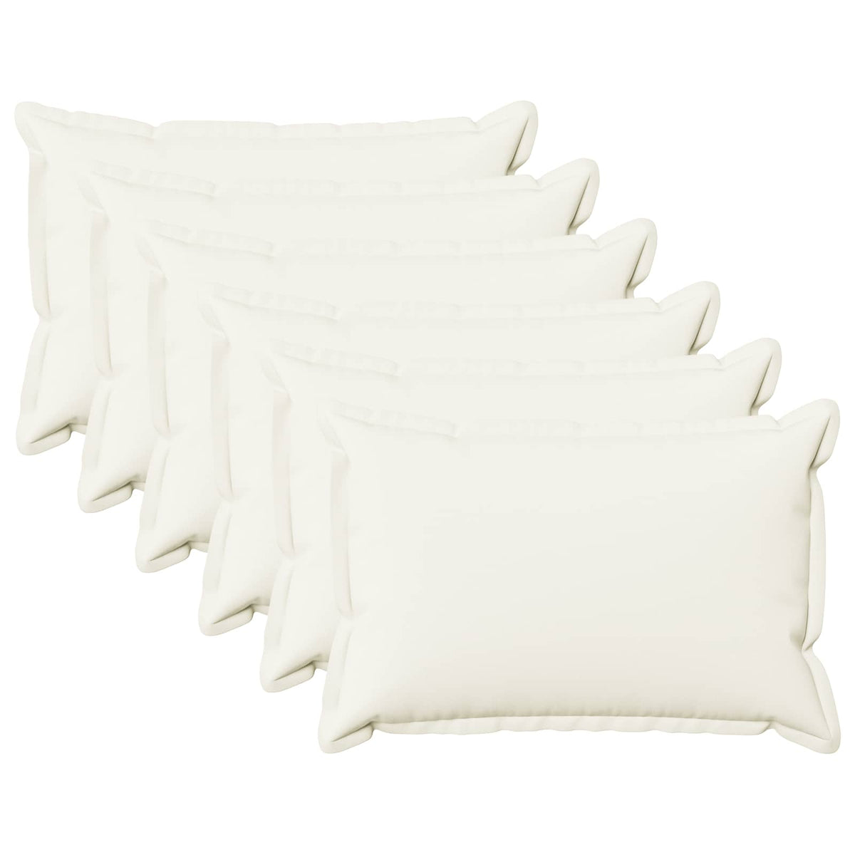 Cuscino 6 pz HOUTEN Bianco 40 x 60 cm Lino
