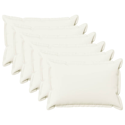 Cuscino 6 pz HOUTEN Bianco 40 x 60 cm Lino