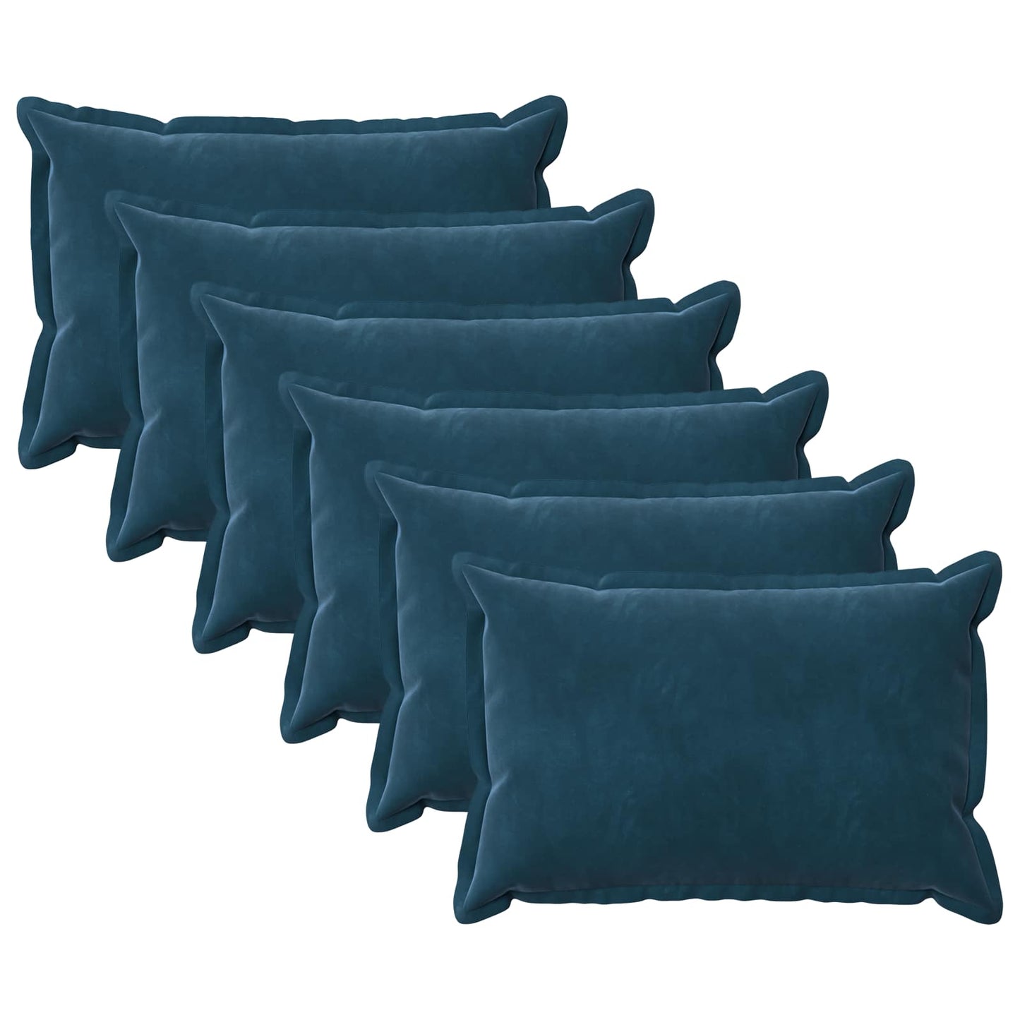 Cuscino con cuscino HOUTEN 6 pz Blu Velluto | homemem39