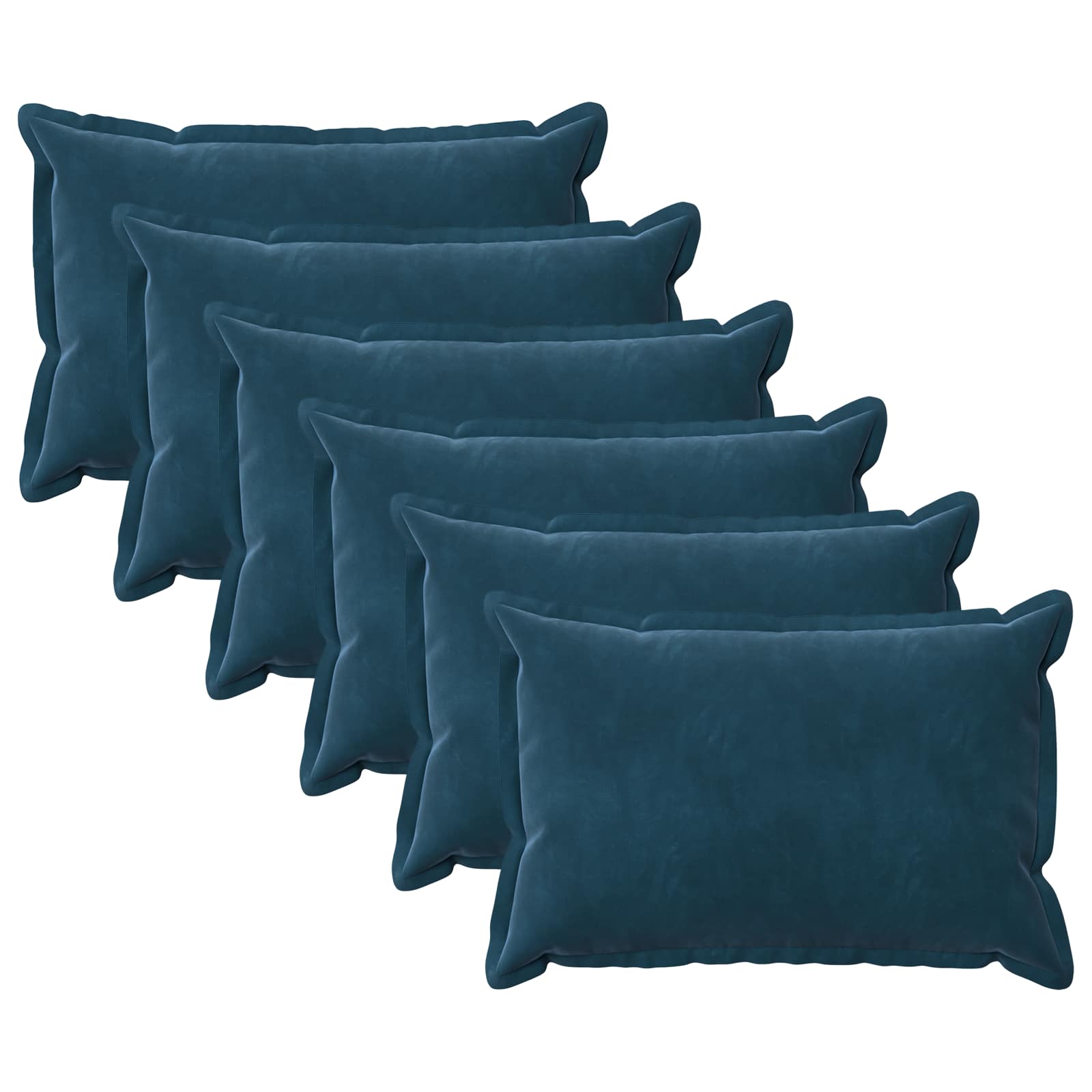 Cuscino con cuscino HOUTEN 6 pz Blu Velluto | homemem39