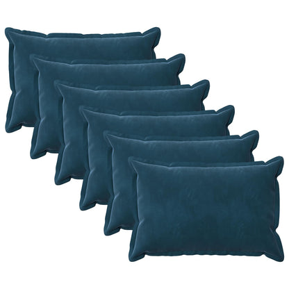 Cuscino con cuscino HOUTEN 6 pz Blu Velluto | homemem39