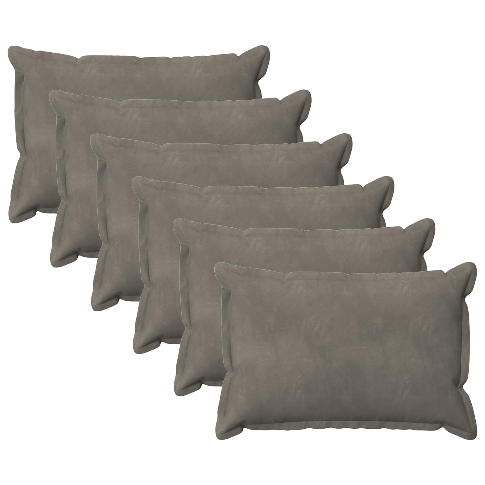 Cuscino con cuscino HOUTEN 6 pz Grigio Chiaro Velluto | homemem39