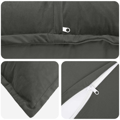 Cuscino con cuscino HOUTEN 6 pz Grigio Scuro Velluto