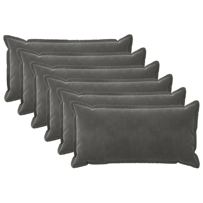 Cuscino con cuscino HOUTEN 6 pz Grigio Scuro Velluto