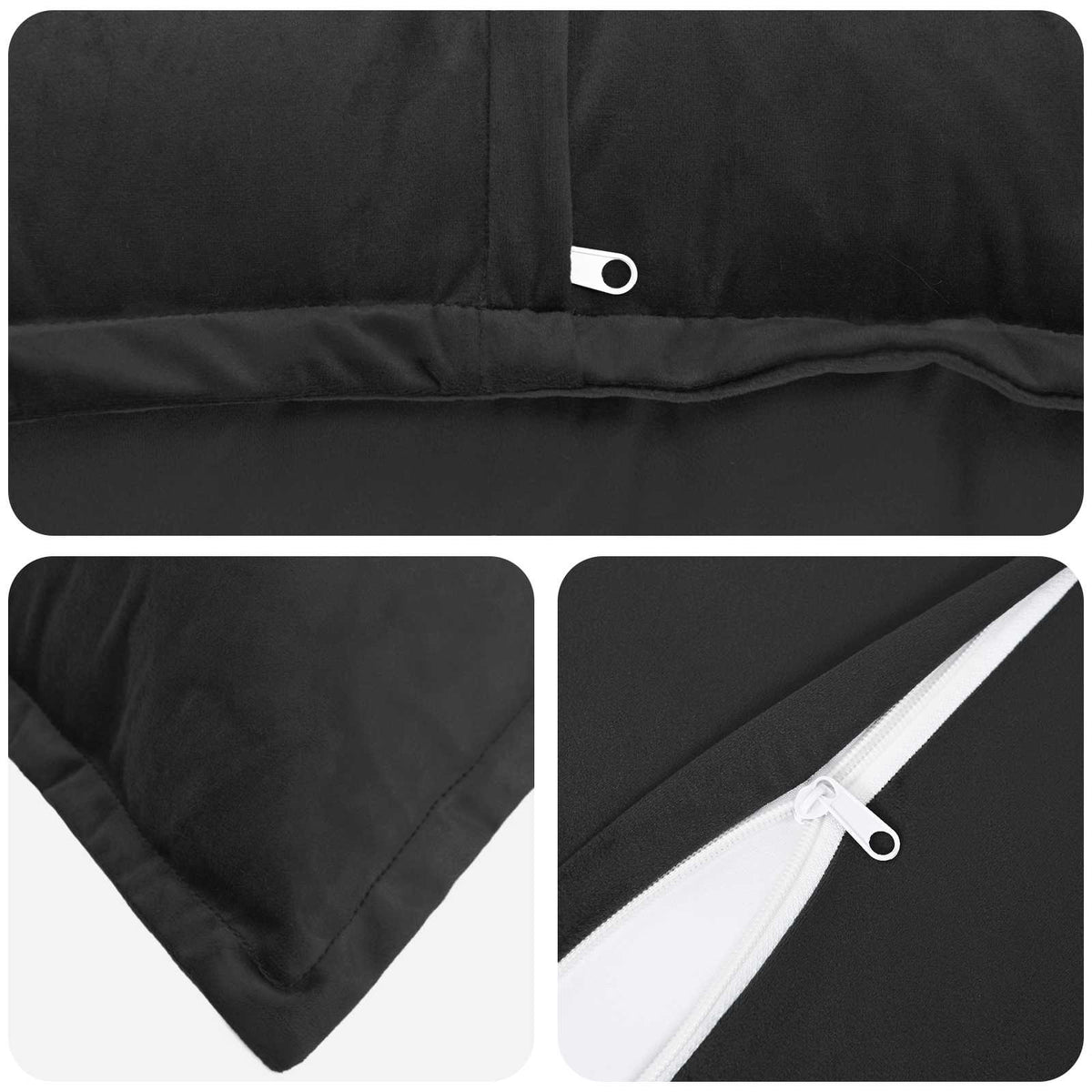 Cuscino con cuscino HOUTEN 6 pz Nero Velluto