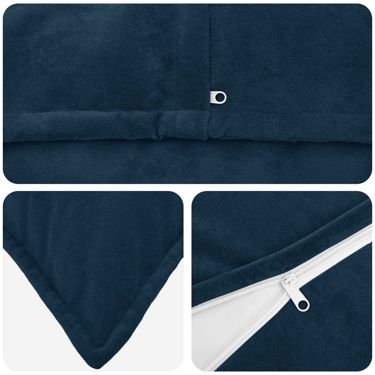 Cuscino con cuscino HOUTEN 2 pz Blu Fleece in microfibra | homemem39