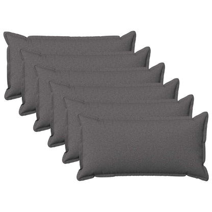 Cuscino 6 pz HOUTEN Grigio Chiaro 40 x 80 cm Lino