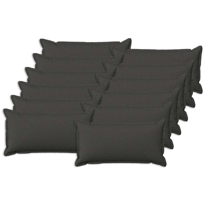 Cuscino 12 pz HOUTEN Grigio Scuro 40 x 80 cm Lino