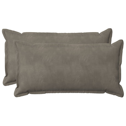 Cuscino con cuscino HOUTEN 2 pz Grigio Chiaro Velluto | homemem39