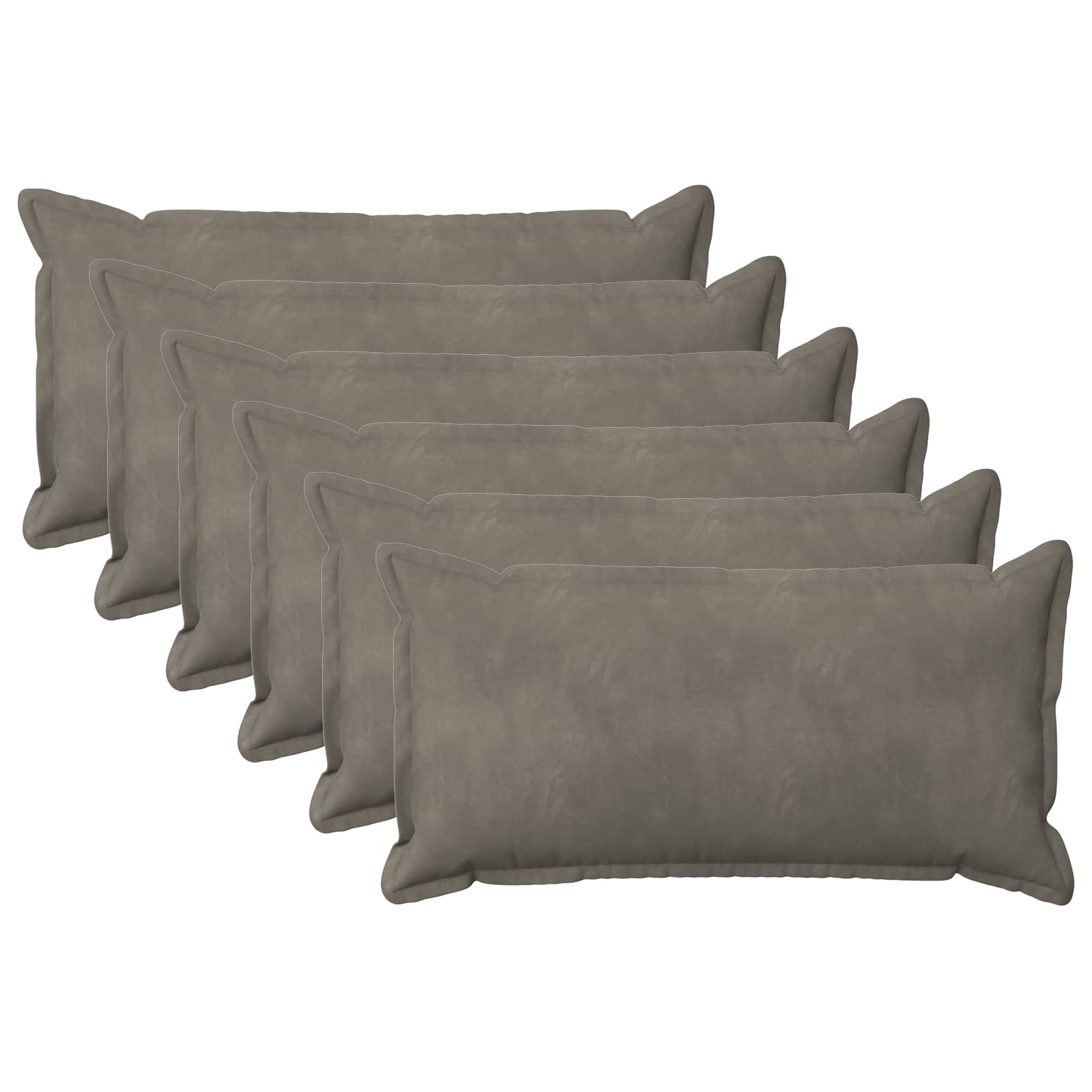 Cuscino con cuscino HOUTEN 6 pz Grigio Chiaro Velluto | homemem39