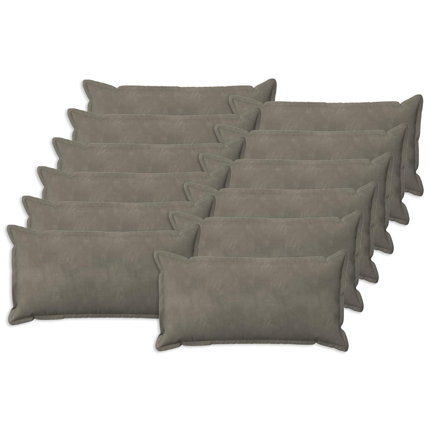 Cuscino con cuscino HOUTEN 12 pz Grigio Chiaro Velluto | homemem39