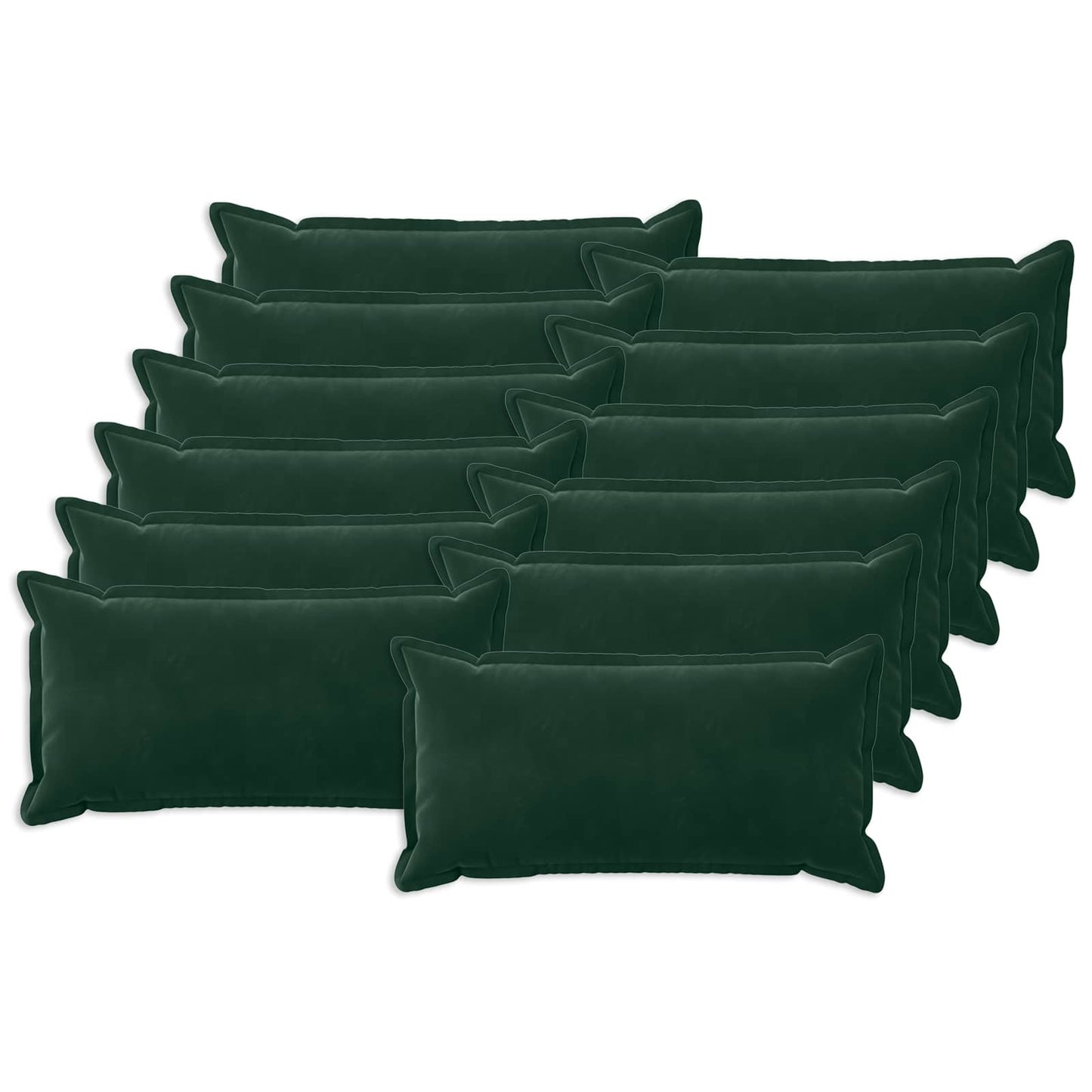 Cuscino con cuscino HOUTEN 12 pz Verde Scuro Velluto | homemem39