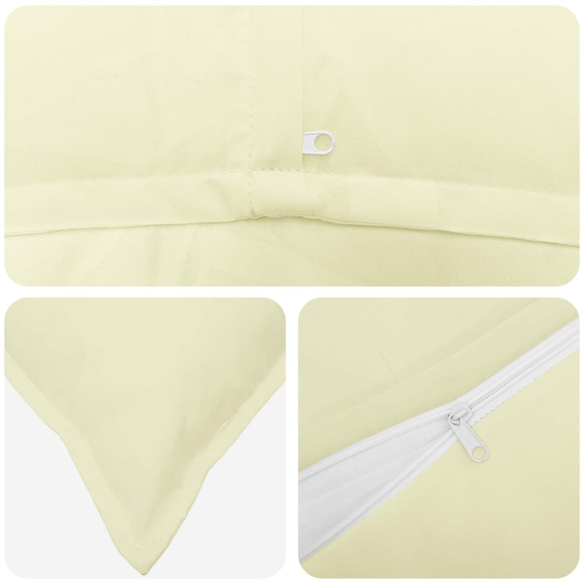 Cuscino con cuscino HOUTEN 2 pz Crema Poliestere | homemem39