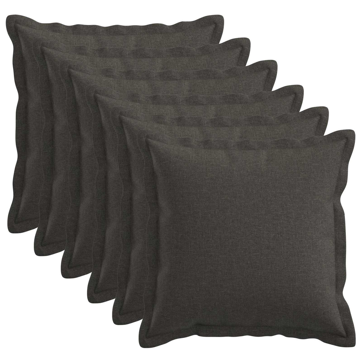 Cuscino con cuscino HOUTEN 6 pz Grigio Scuro Lino | homemem39