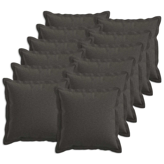 Cuscino con cuscino HOUTEN 12 pz Grigio Scuro Lino
