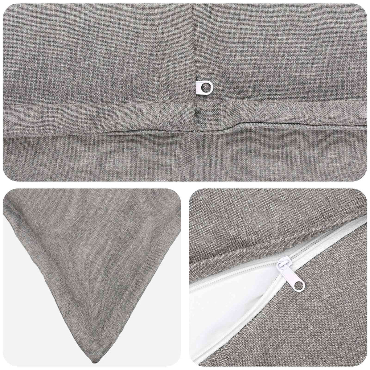 Cuscino con cuscino HOUTEN 12 pz Grigio Nuvola Lino | homemem39