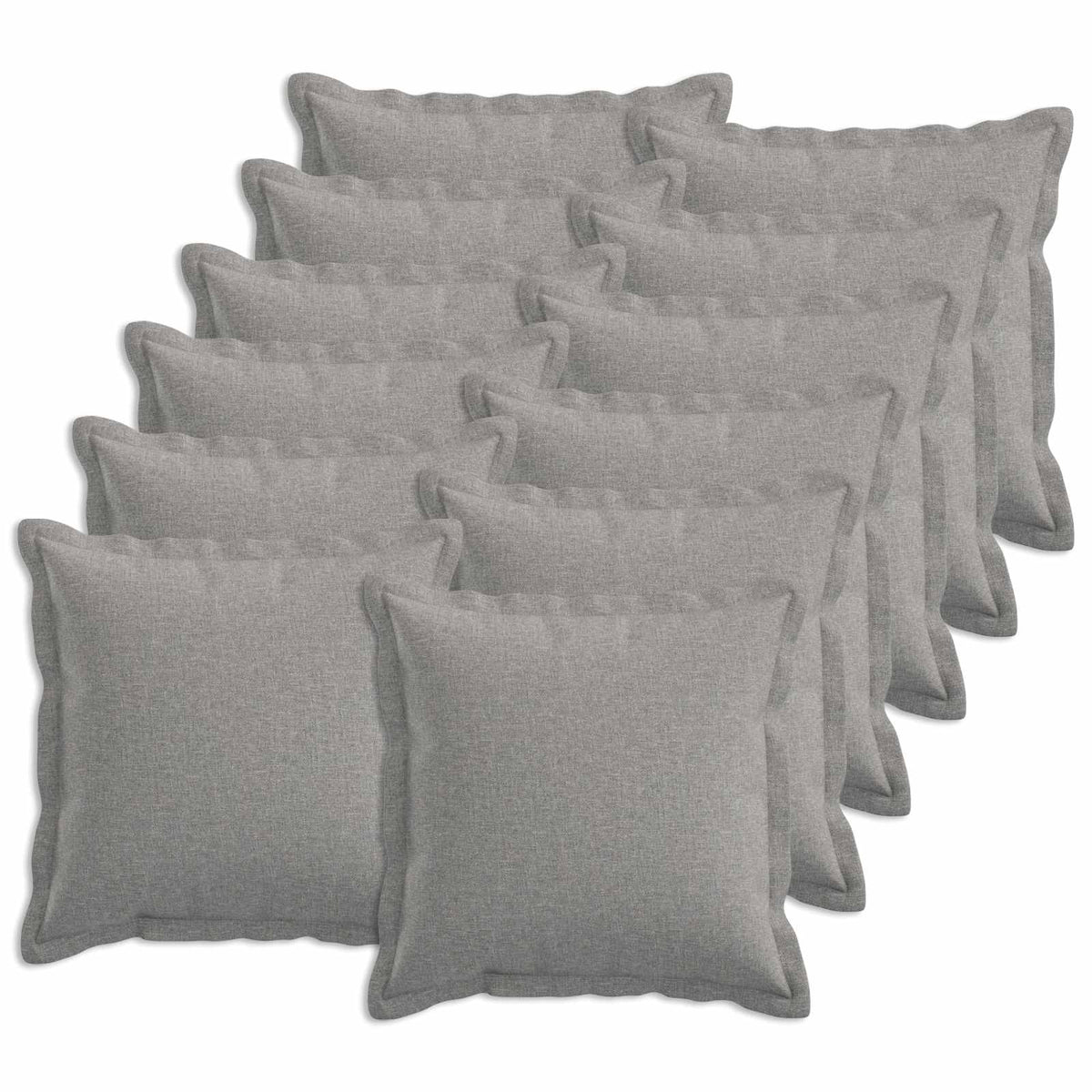 Cuscino con cuscino HOUTEN 12 pz Grigio Nuvola Lino | homemem39
