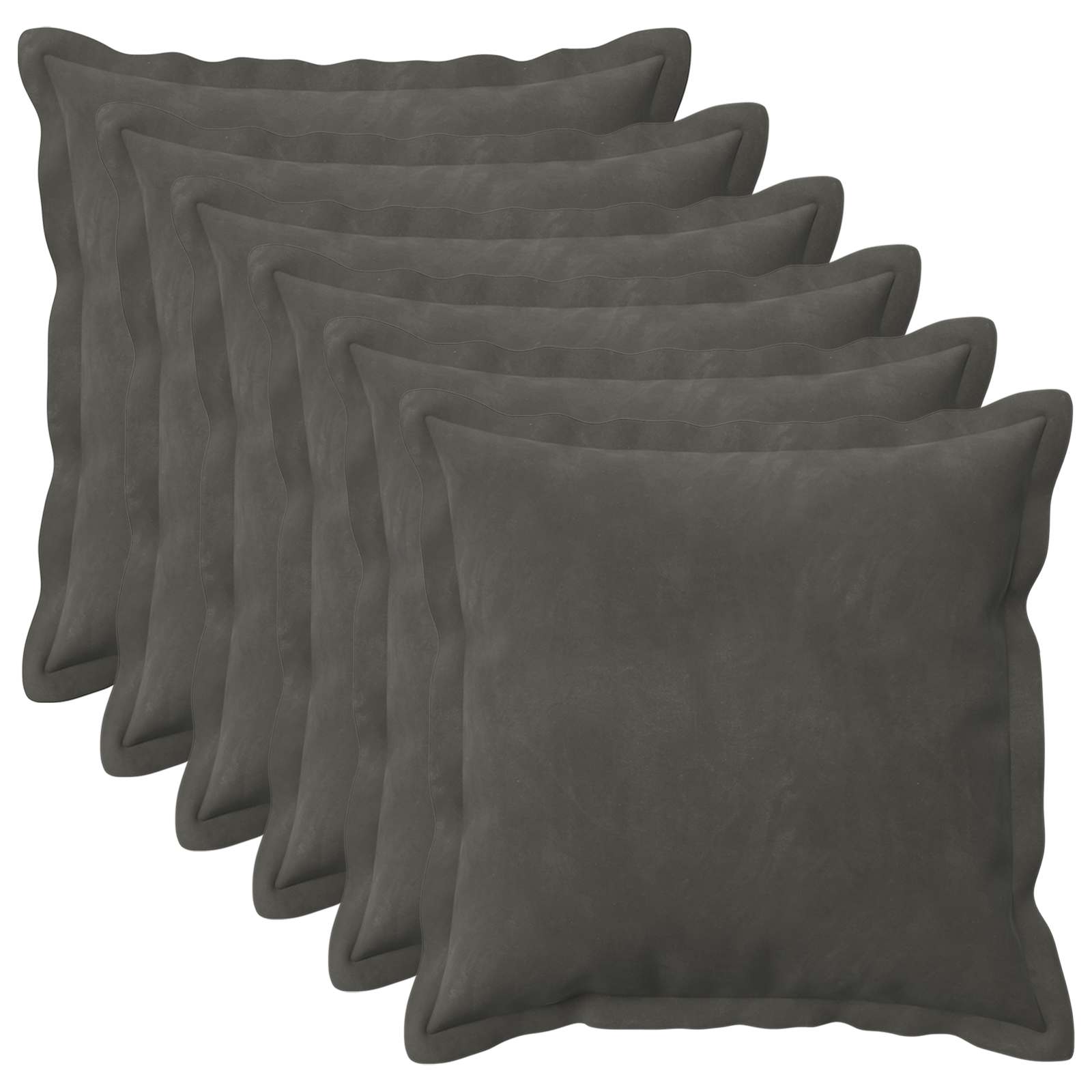 Cuscino con cuscino HOUTEN 6 pz Grigio Scuro Velluto | homemem39