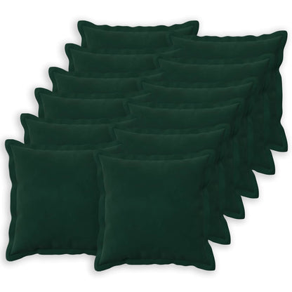 Cuscino con cuscino HOUTEN 12 pz Verde Scuro Velluto | homemem39