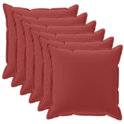 Cuscino 6 pz HOUTEN Rosso Vino 45 x 45 cm Poliestere