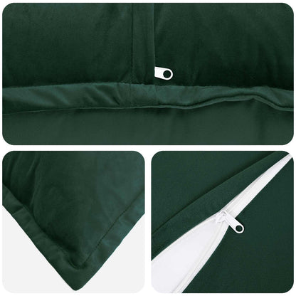 Cuscino con cuscino HOUTEN 12 pz Verde Scuro Velluto | homemem39