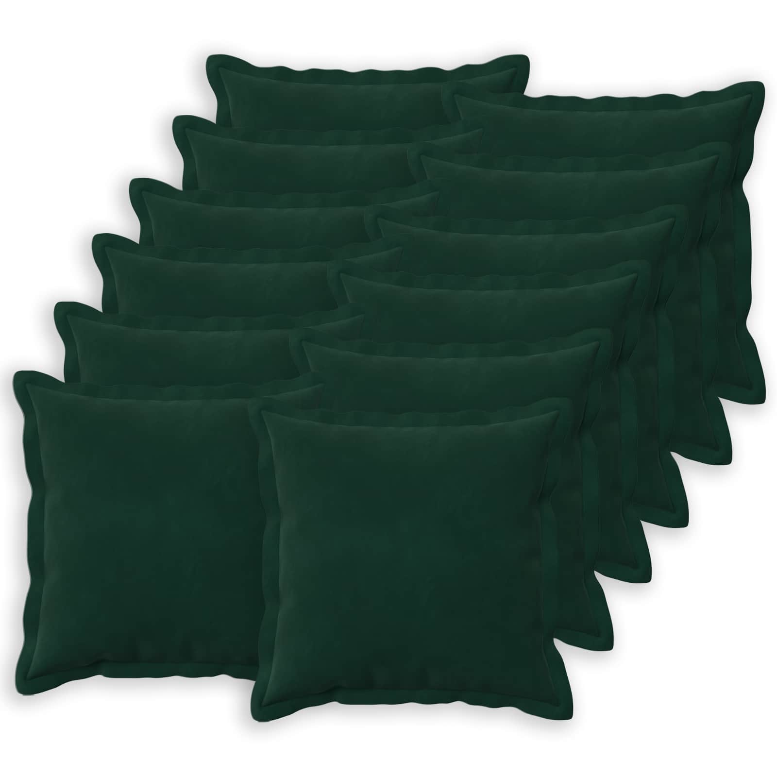 Cuscino con cuscino HOUTEN 12 pz Verde Scuro Velluto | homemem39