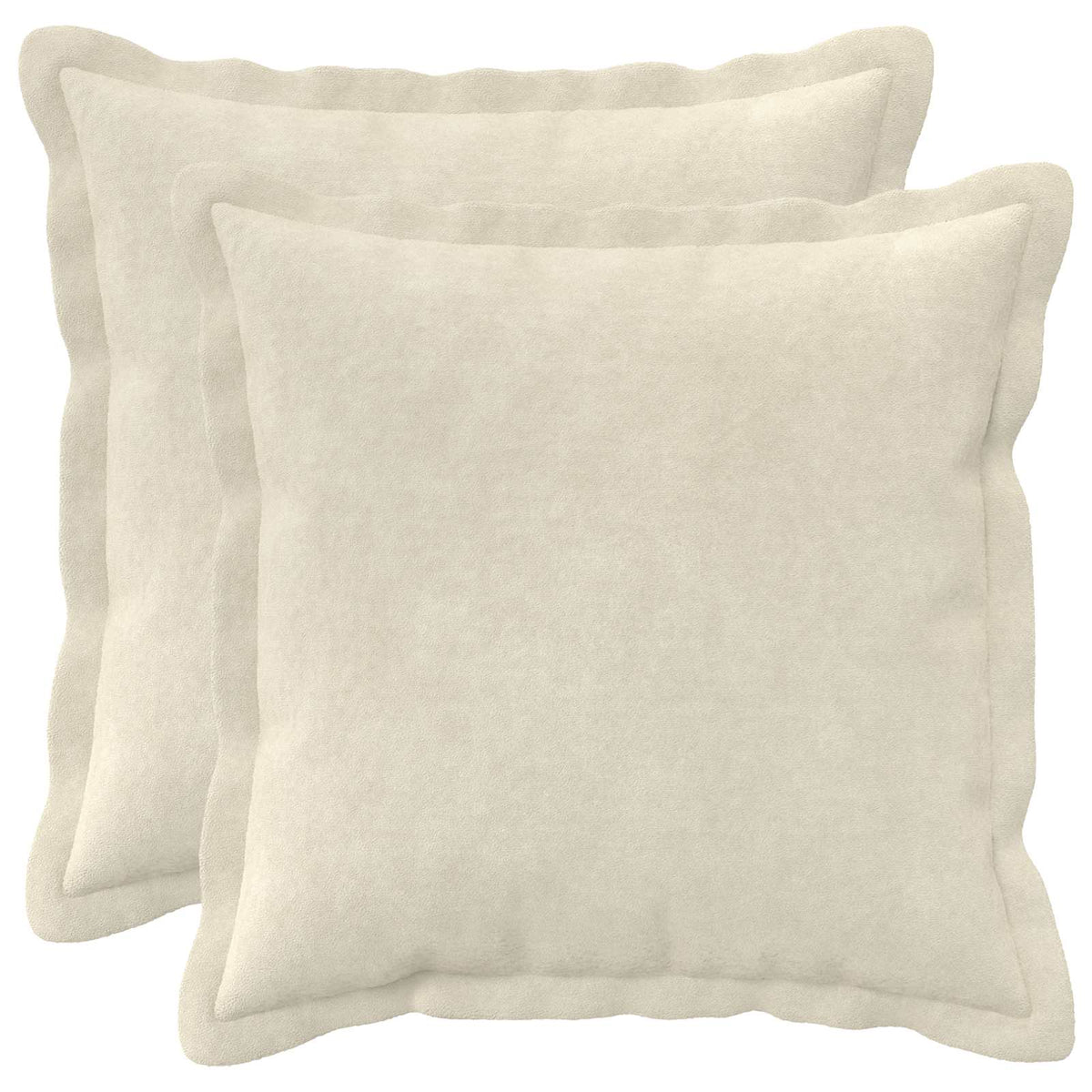 Cuscino 2 pz HOUTEN Crema 50 x 50 cm Fleece in microfibra
