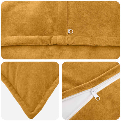 Cuscino con cuscino HOUTEN 6 pz Giallo Fleece in microfibra