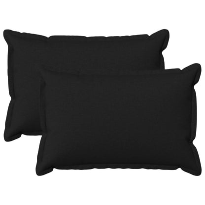 Cuscino con cuscino HOUTEN 2 pz Nero Lino