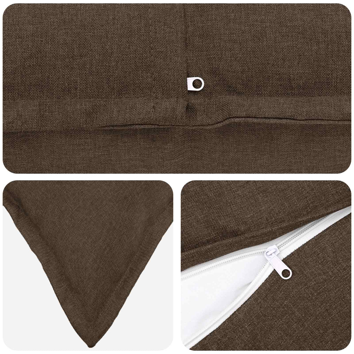 Cuscino con cuscino HOUTEN 2 pz Tortora Lino | homemem39