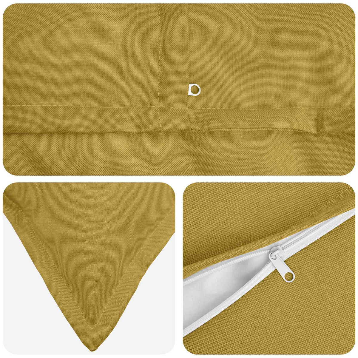 Cuscino 2 pz HOUTEN Verde chiaro 65 x 65 cm Lino