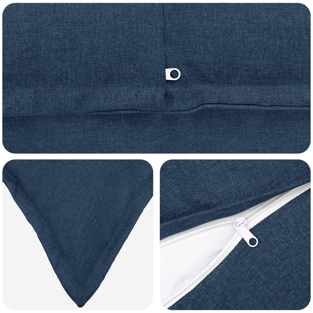 Cuscino con cuscino HOUTEN 2 pz Blu Lino | homemem39