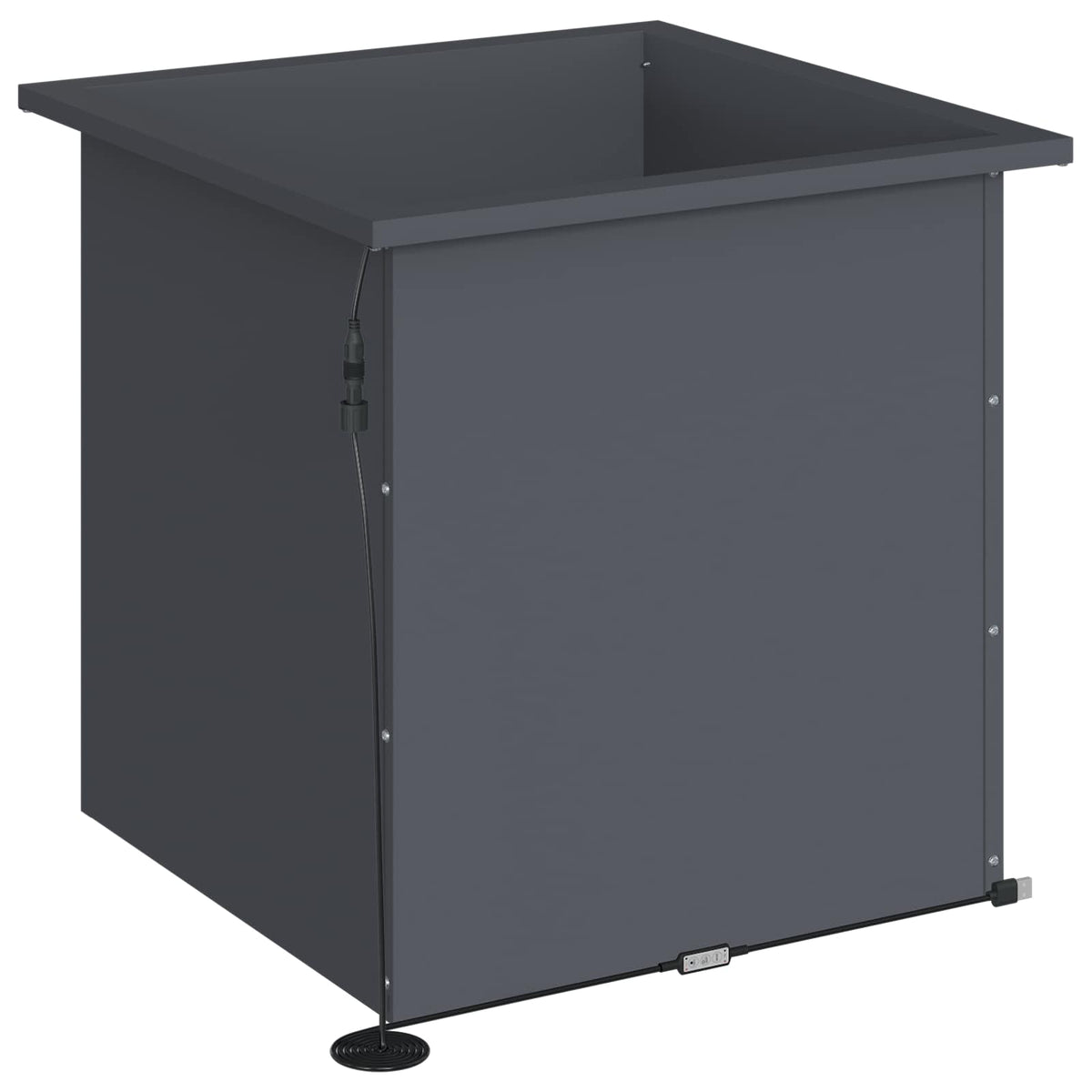 Fioriera da giardino con LED 2 pz Antracite 50 x 50 x 48 cm | homemem39