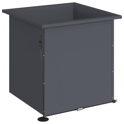 Fioriera da giardino con LED 2 pz Antracite 50 x 50 x 48 cm | homemem39