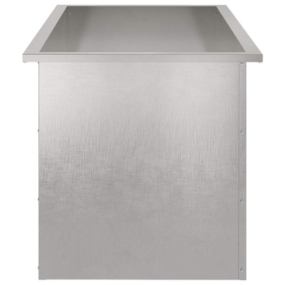 Fioriera da giardino con LED 2 pz Argento 50 x 100 x 48 cm | homemem39