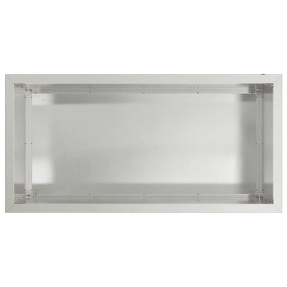 Fioriera da giardino con LED 2 pz Argento 50 x 100 x 48 cm | homemem39