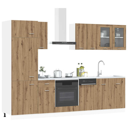 Unità Cucina Lyon 8 pz Rovere Artigianale Legno ingegnerizzato